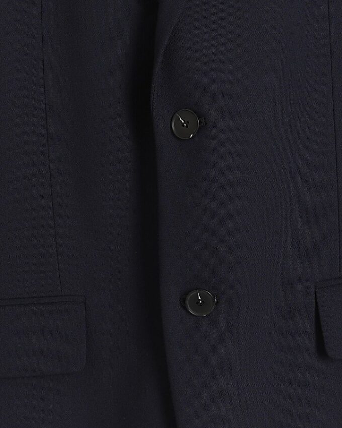 Marinblå stretchig slim fit-kostymjacka