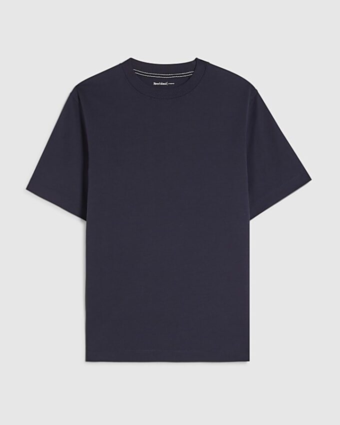 Marinblå T-shirt med normal passform
