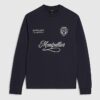 Marinblå T-shirt med normal passform och kontrasterande färger