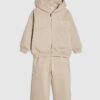Mini Boys Beige Essentialism Hoodie Set Mini Boys Beige Essentialism Hoodie Set