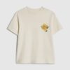 Mini Boys Beige Oversized fit Orange T-shirt
