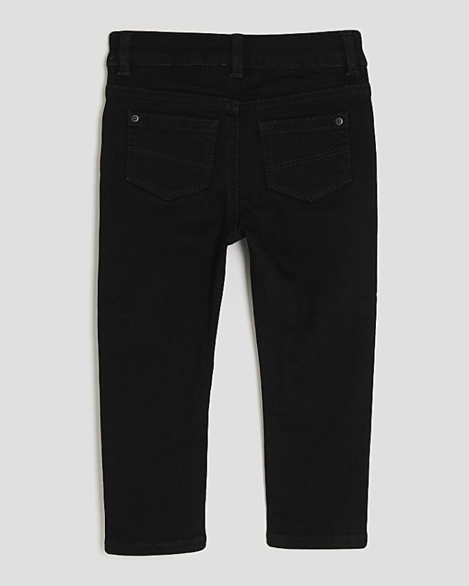 Mini Boys Black Relaxed Skinny Jeans