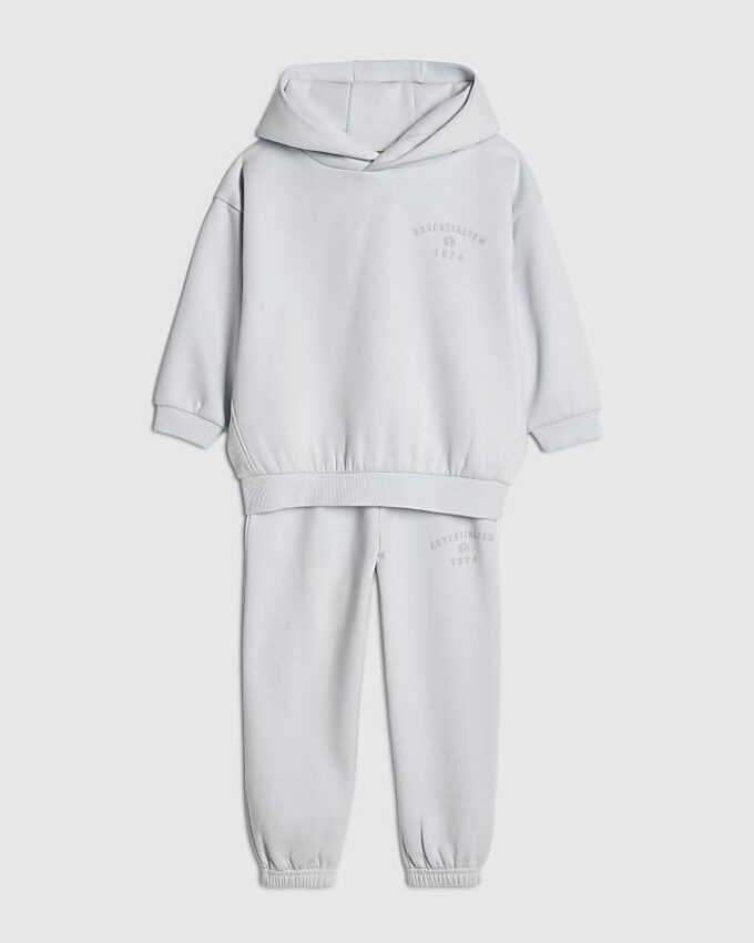Mini Boys Blue Essentialism Hoodie Set Mini Boys Blue Essentialism Hoodie Set