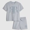 Mini Boys Blue RR T-shirt och shorts-set Mini Boys Blue RR T-shirt och shorts-set