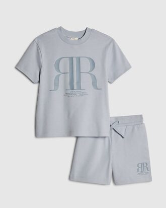 Mini Boys Blue RR T-shirt och shorts-set