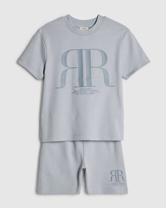 Mini Boys Blue RR T-shirt och shorts-set