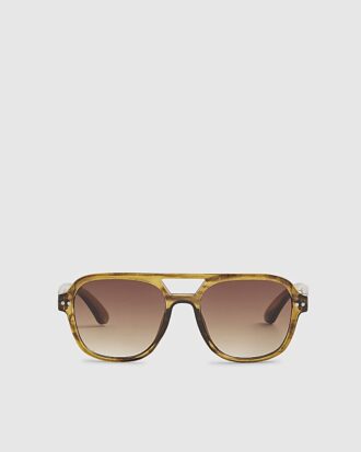 Mini Boys Brown Aviator-solglasögon