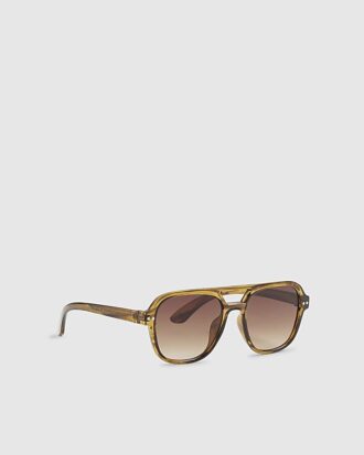 Mini Boys Brown Aviator-solglasögon