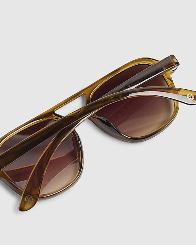 Mini Boys Brown Aviator-solglasögon