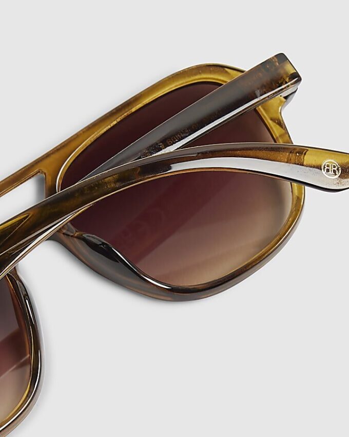 Mini Boys Brown Aviator-solglasögon