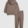Mini Boys Brown Essentialism Hoodie Set Mini Boys Brown Essentialism Hoodie Set