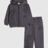 Mini Boys Grey Japanese Dragon Hoodie Set Mini Boys Grey Japanese Dragon Hoodie Set