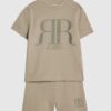 Mini Boys Khaki RR T-shirt och shorts-set Mini Boys Khaki RR T-shirt och shorts-set