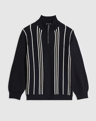 Mini Boys Navy Funnel Neck Top Mini Boys Navy Funnel Neck Top