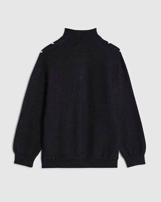 Mini Boys Navy Funnel Neck Top Mini Boys Navy Funnel Neck Top