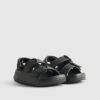 Mini Boys svarta formgjutna sandaler med dubbla remmar