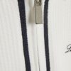Mini Boys vit slim fit texturerad polotröja