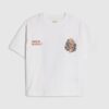 Mini Boys vit T-shirt med japansk drake