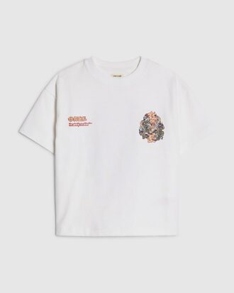 Mini Boys vit T-shirt med japansk drake