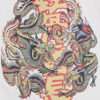 Mini Boys vit T-shirt med japansk drake