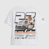 Mini Boys White Motocross Bear Car T-shirt