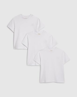 Mini Boys White RR 3-pack T-shirts