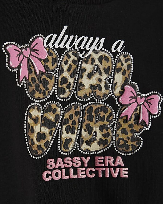 Mini Girls Black Girl Vibe Sweatshirt Set Mini Girls Black Girl Vibe Sweatshirt Set