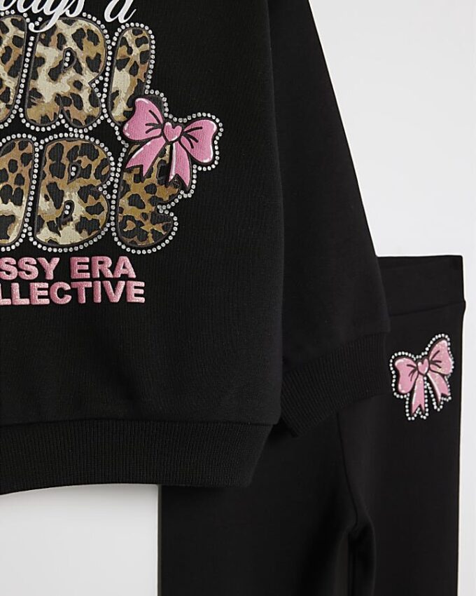 Mini Girls Black Girl Vibe Sweatshirt Set Mini Girls Black Girl Vibe Sweatshirt Set