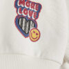 Mini Girls Cream Badged Sweatshirt Set Mini Girls Cream Badged Sweatshirt Set