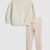 Mini Girls Cream Bow Box Sweatshirt Set Mini Girls Cream Bow Box Sweatshirt Set