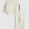Mini Girls Cream RI Frill Sweatshirt Set