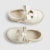 Mini Girls Cream T-Bar Bow Mary Jane-skor