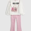Mini Girls Cream York Bag Sweatshirt Set Mini Girls Cream York Bag Sweatshirt Set