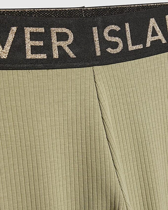 Mini Girls Khaki RI Waist Band Ribbed Set Mini Girls Khaki RI Waist Band Ribbed Set