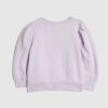 Mini Girls lila sweatshirt med rosett