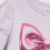 Mini Girls lila sweatshirt med rosett