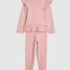 Mini Girls Pink RI Waistband Ribbed Set Mini Girls Pink RI Waistband Ribbed Set