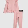 Mini Girls Pink RI Waistband Ribbed Set Mini Girls Pink RI Waistband Ribbed Set