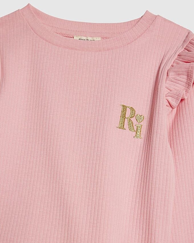 Mini Girls Pink RI Waistband Ribbed Set Mini Girls Pink RI Waistband Ribbed Set