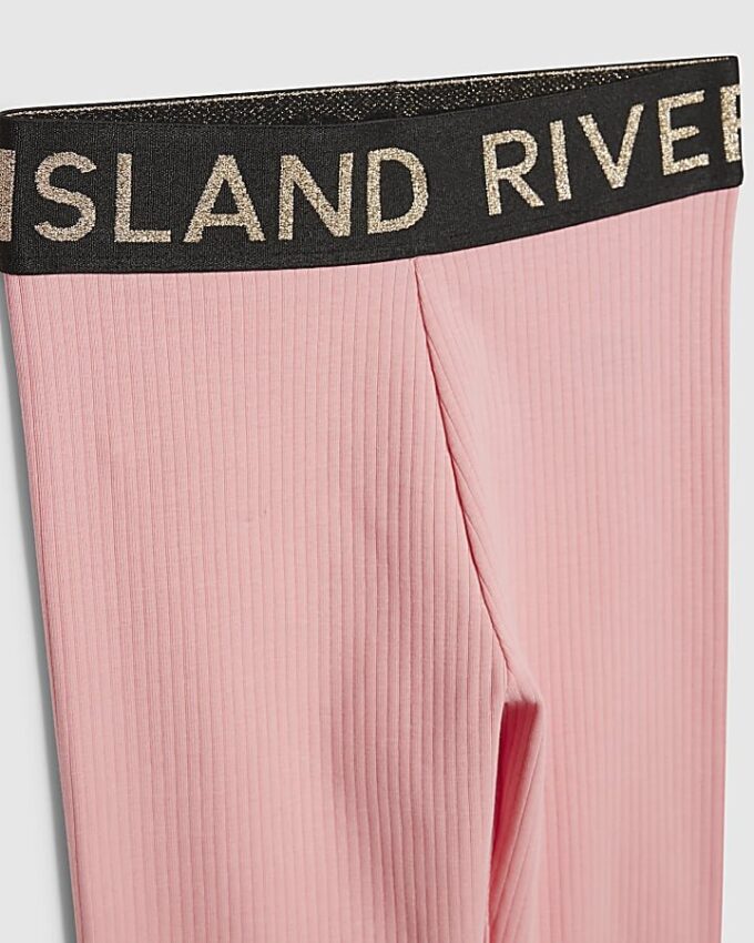 Mini Girls Pink RI Waistband Ribbed Set Mini Girls Pink RI Waistband Ribbed Set