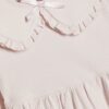 Mini Girls Pink Rib Collar Peplum Top Set Mini Girls Pink Rib Collar Peplum Top Set