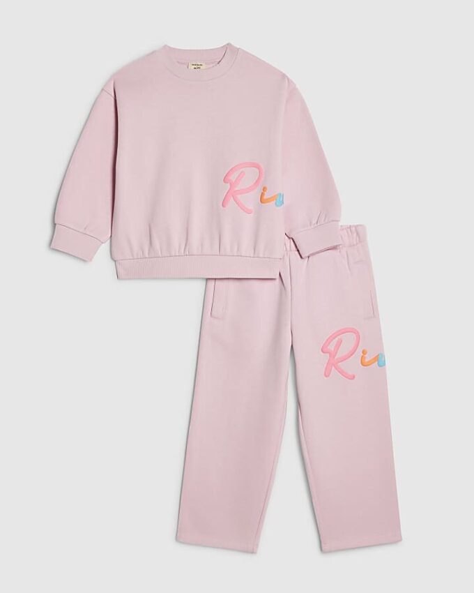 Mini Girls Pink River Sweatshirt Set Mini Girls Pink River Sweatshirt Set