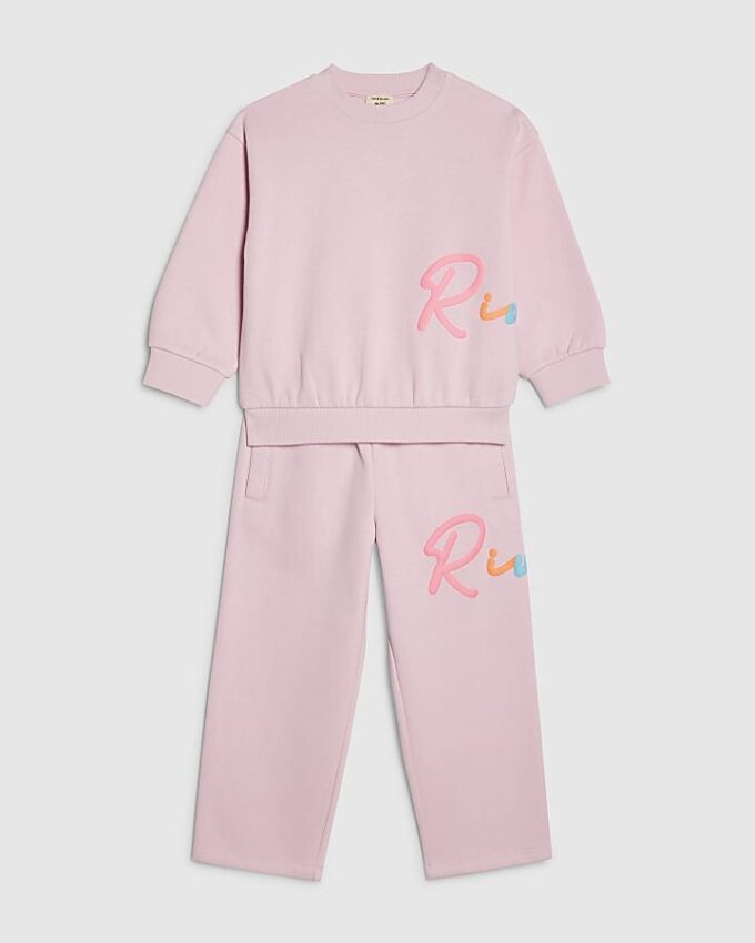 Mini Girls Pink River Sweatshirt Set Mini Girls Pink River Sweatshirt Set
