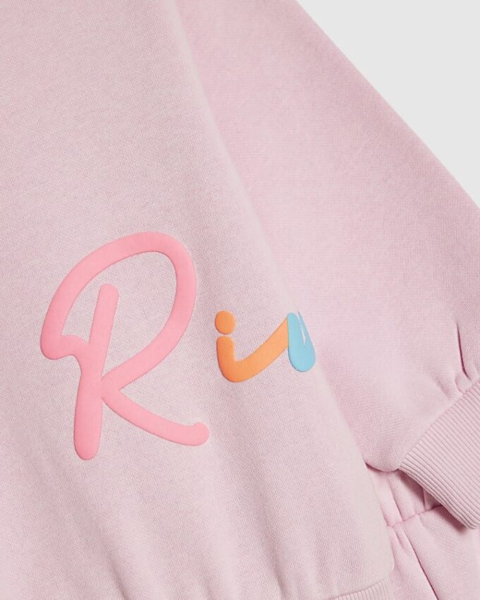 Mini Girls Pink River Sweatshirt Set Mini Girls Pink River Sweatshirt Set