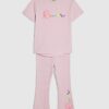 Mini Girls Pink River T-shirt-set