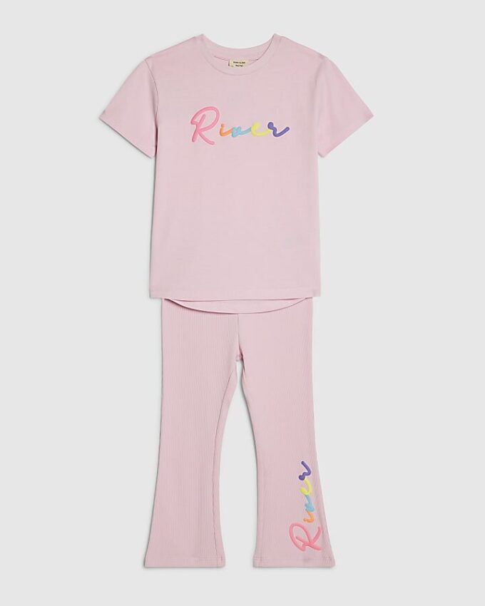 Mini Girls Pink River T-shirt-set