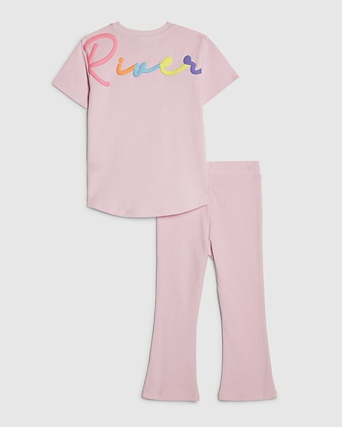 Mini Girls Pink River T-shirt-set