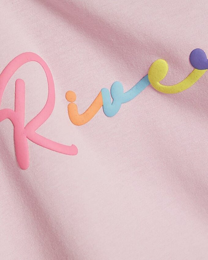 Mini Girls Pink River T-shirt-set