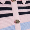 Mini Girls Pink Stripe Polo Shirt Set Mini Girls Pink Stripe Polo Shirt Set
