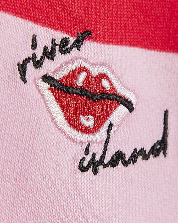 Mini Girls Pink Stripe Polo Shirt Set Mini Girls Pink Stripe Polo Shirt Set